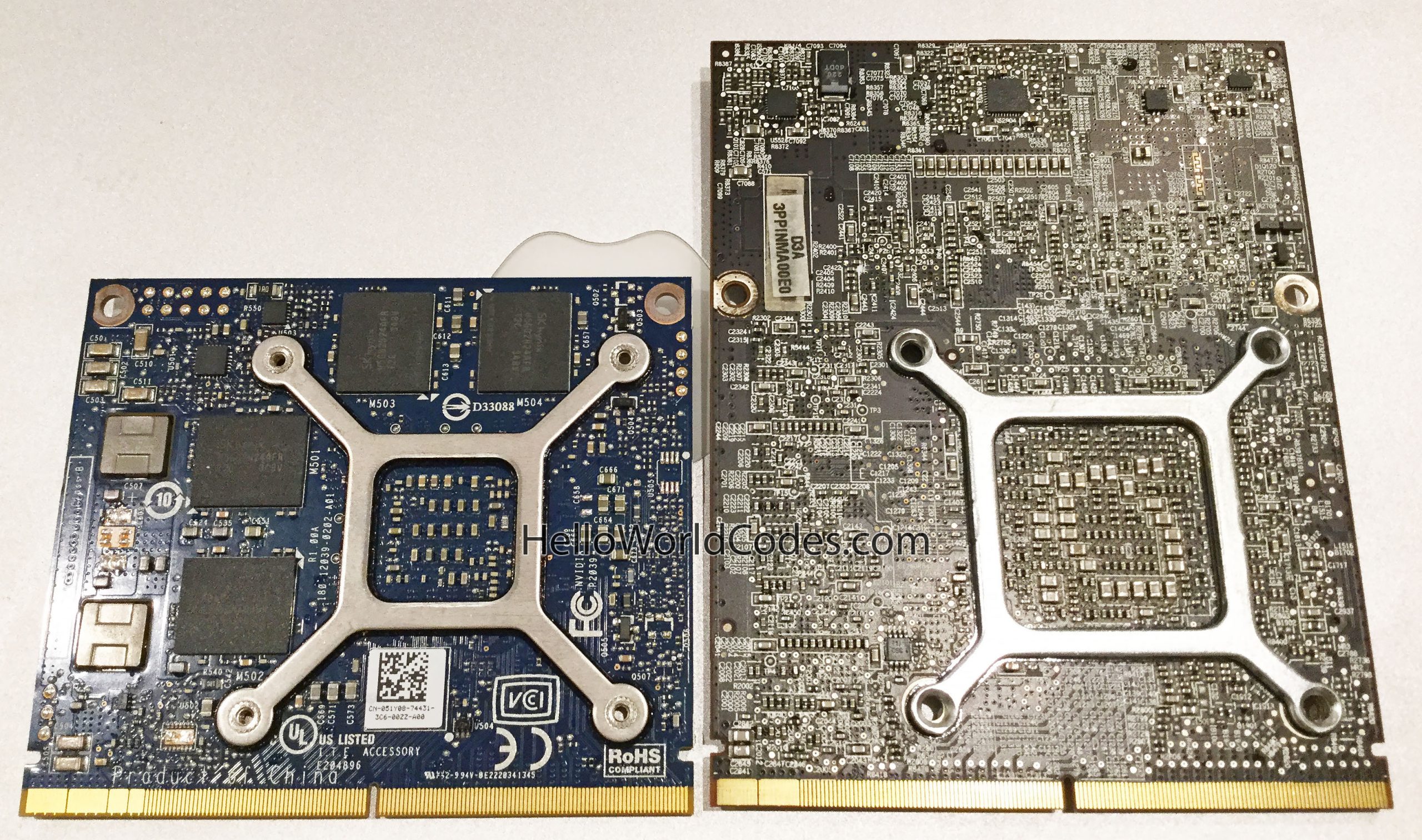 Intel K1100M and AMD 6970M Bottom